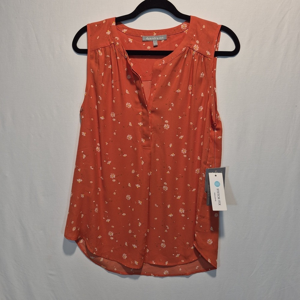 NWT Daniel Rainn Md Top Cottagecore Casual Workwear Summer Staple Boho-Chic